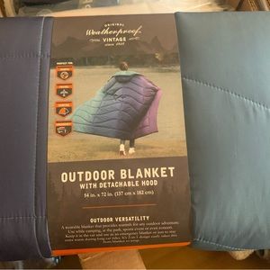 Weatherproof Vintage Outdoor Blanket Blue